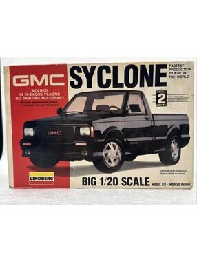 1/20 91 GMC SYCLONE PICKUP TRUCK V6 1991 S/I Plastic Model Lindberg 72504 *READ*